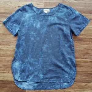 Anthro Cloth & Stone Large Tie Dye Blue Tee